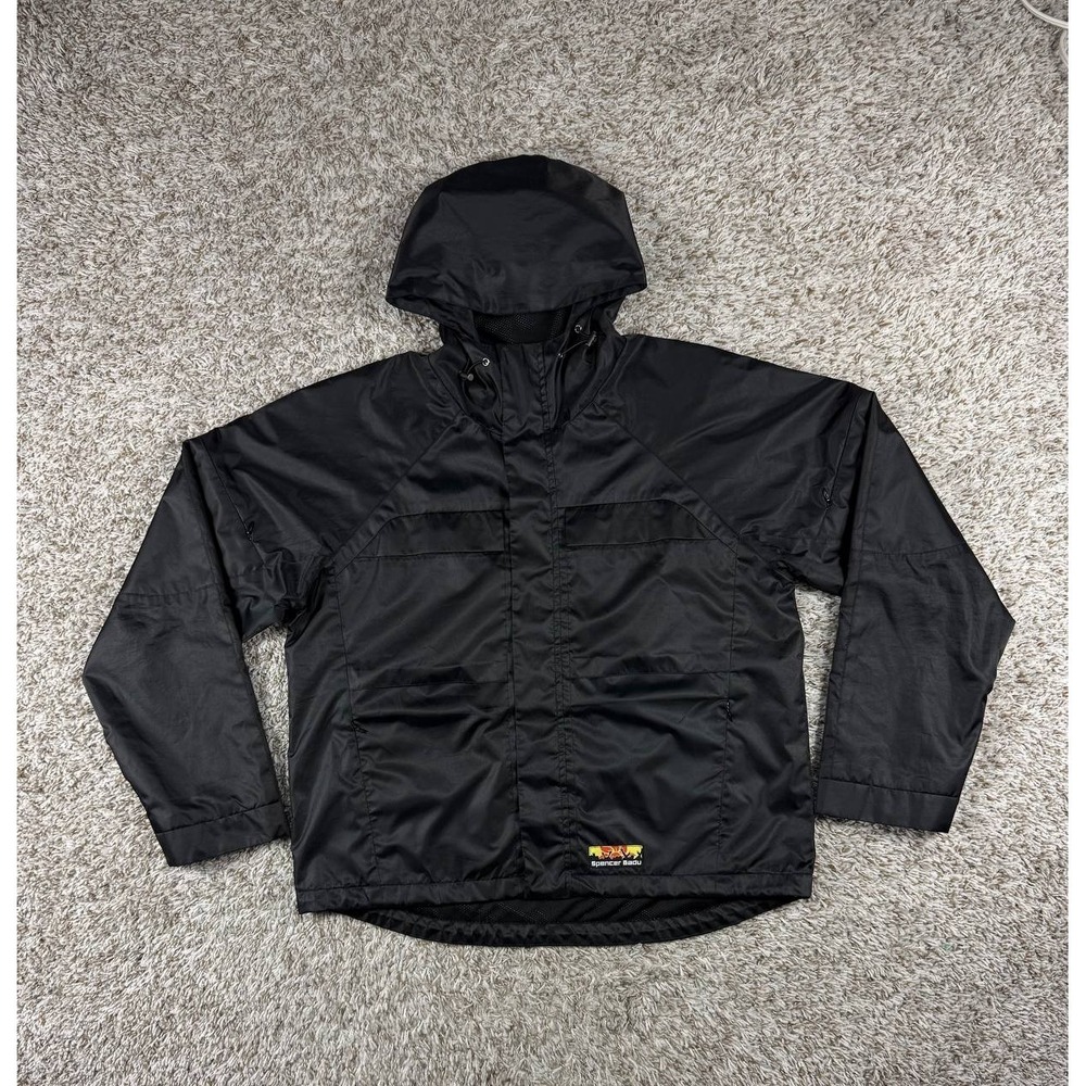 SPENCER BADU Black Water-Repellent Full Zip Jacket Men's Small